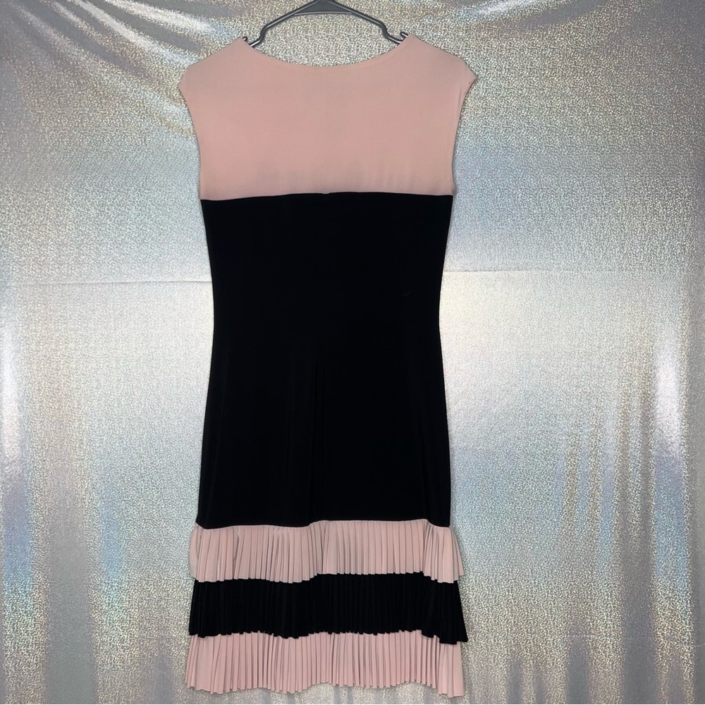 Frank Lyman dress pink black formal classy elegant pink and black ruffle bottom - Picture 2 of 9